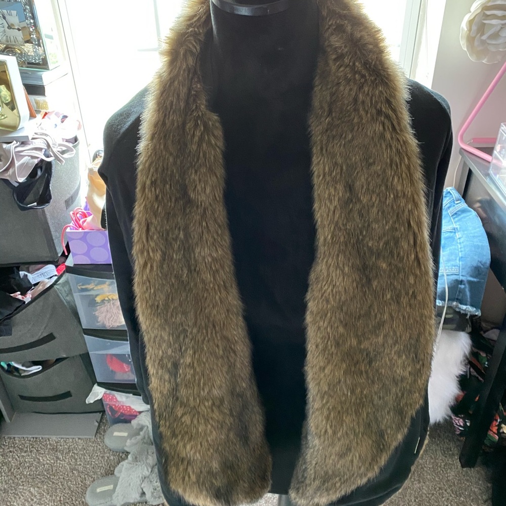 Hollister fur cardigan